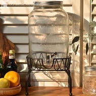 Apothecary Beverage Dispenser Tap Jar With Stand