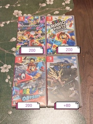 Switch 遊戲 Mario Kart, Mario Party, Odyssey, Monster Hunter Rise