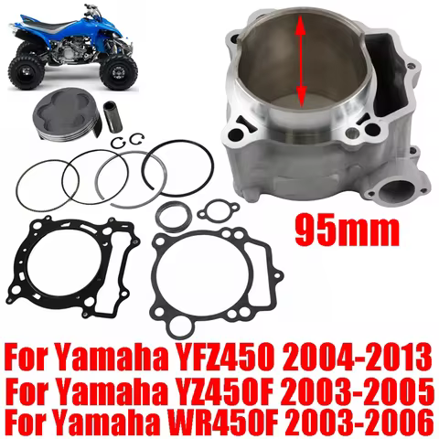 New Motorcycle Accessories Forged 95mm Bore Engine Cylinder Piston Gasket Kit For Yamaha YFZ450 YFZ 