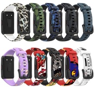 Straps For Huawei Band 7/Honor Band 6 7 Silicone Printing Wristband Replacement Bracelet For Huawei Band 6 Pro Correa