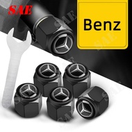 5pcs Mercedes Logo Car Tyre Calve Cap Tubeless Valve Aluminum Alloy Tire Valve Cap Car Accessories f