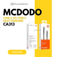 MCDODO TYPE C TO TYPE C FAST CHARGER CA313 CHARGER MCDODO MURAH CABLE TYPE C MCDODO MURAH CABLE MCDO