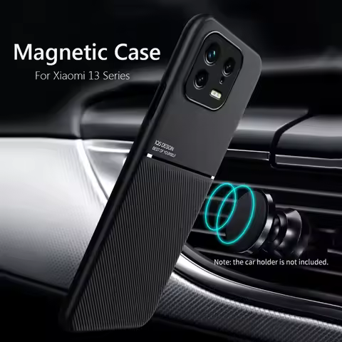 For Xiaomi 13 Case Car Magnetic Leather Cover Soft Frame Funda On For Xiaomi 14 Pro 13 Lite Pro Xiao