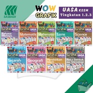 Buku Rujukan WOW Grafik 2024 UASA KSSM Tingkatan 1.2.3  - BM/Mate/Maths/Sains/Science/Sej/Geo/P.Isla