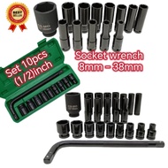 8mm - 38mm set socket wrench (1/2" inch) drive spannar box Wrench Set Screwdriver Bit Repairing Car 