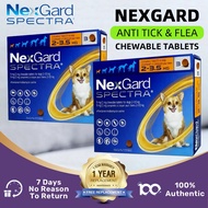 Nexgard Spectra for dog dewormer for dog 3 Tablets/Box flea and tick prevention Mange Treatment
