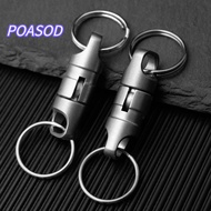 MAYSHOW Brass Keychain, Ultra-light 360° Rotatable Titanium Alloy Keychain,  Portable EDC Keyring Ou
