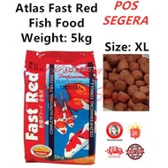 Atlas 5kg Fast Red Koi Floating Fish Food XL SIZE Makanan Ikan