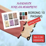 Handsock 1 RUFFLE borong mosscrepe