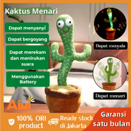 (Bisa COD)Aimi Mainan Kaktus Bisa Goyang Dan Bicara Bisa Rekam Suara Mainan Anak Boneka  Kaktus Goyang Dancing Cactus Toy Talk Talking / Musik 120 lagu ORIGINAL Playset Boneka