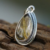 金紅石。墜子 ∣ Golden Rutile∣禮物 母親節 畢業