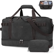 ZOMFELT Travel Duffle Bag for Men, 45L Carry On Luggage 22x14x9 Airline Approved, Waterproof Canvas 