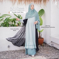 Alwa Hijab EL RAYYA SARIMBIT | Gamis Mom Set Pashmina | Baju Muslim Couplean Keluarga Terbaru | Gami