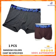 British Polo Soft Silk Cotton Men Boxer Underpants Comfort Breathable Boxer Underwear Segi Empat Sel