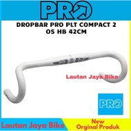 Handlebar DropBar PRO Stang PLT White Double Butted 31.8 Length 42Cm DropBar Roadbike