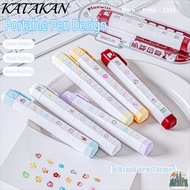 KATAKAN Arrival Cute To Do List Journal Stamp, Portable Detachable Seal Pen,  Multi-Head Stamp Mark 
