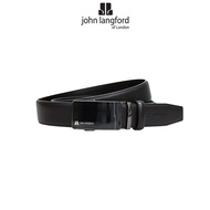 JOHN LANGFORD Men's Belt / 35MM Automatic Buckle / Leather / Black / JLB327L9 (A1)