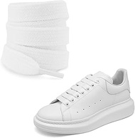 UamGlsob Flat Thick Cotton Shoe Laces for Alexander Mcqueen Sneakers,1/2''(12mm) Jumbo Fat Wide Shoe