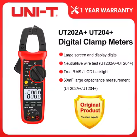UNI-T UT204+ UT210E Clamp Meter UT202A+ UT210D True RMS Digital Ammeter Pliers Auto Range UT216C UT2