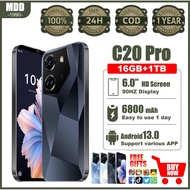 Handphone Murah C20Pro 16GB 1TB Original Android Phone 6.0 Inch Screen 6800mAh Battery Dual SIM Dual