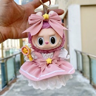 Labubu Macaron Sakura ชุดเสื้อผ้าตุ๊กตา เสื้อผ้าตุ๊กตา 17 ซม ผลิตภัณฑ์ไม่มีตุ๊กตา