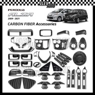Perodua Alza 2009-2021 CARBON FIBER Accessories Door Handle Bowl Side Mirror Cover Logo Emblem Gear 