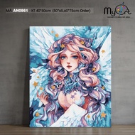 Digitized painting by number AN0861 Margaret Morales' Angel Girl