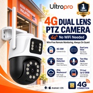 UItropro 4G Dual Lens PTZ Camera SIM Card Outdoor CCTV No WiFi IP66 TF Card 128GB Ready Stock Malays