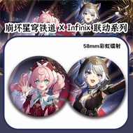 Game Honkai Star Rail Hyacine Shea Fairaday Cipher Badge Button Brooch Pins Cosplay Collection Toys 