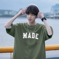 American heavyweight 280G pure cotton short-sleeved T-shirt men oversize students J美式重磅280G纯棉短袖t恤男ov