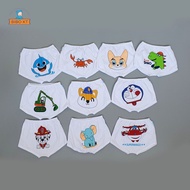 COMBO 5 Quần đùi viền trắng đáy ngang thun cotton 100% BiBo Kim Thu cho bé (s1-s8)