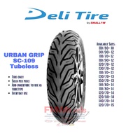 Made by Swallow -  Deli Urban Grip SC-109 Tubeless Tire for Aerox Nmax ADV Click Korak Mojo Rango Gremlin Zoomer Scooter Minibike 110/90-12 120/70-12 130/70-12 140/70-12 110/70-13 130/70-13 90/80-14 110/80-14 120/70-14 140/70-14