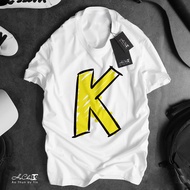 Letter T-Shirt - K - HoCha89 - High Quality Chain Collar Sewing (Real Picture)