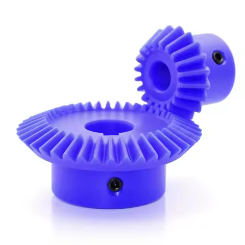 1:2 Nylon Bevel Gear 2M 20/40 Teeth 90 Degree Plastic Spur Bevel Gear BULE KEYWAY HOLE GEAR