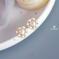 Bông tai nữ chuôi bạc 925 Eleanor Accessories hình trái tim phụ kiện trang sức khuyên tai 7493