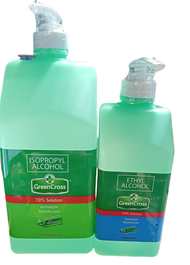Green Cross 70% Isopropyl Alcohol with Moisturizer-Pump Bottle 500ml and 1000ml