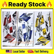 Honda Wave Dash110 Fi Dash 110 Fi V2 V3 Fi Stiker sticker body cover set stripe (4) 4 Coverset Strike Black Blue Red