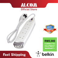 BELKIN 4 Socket F9H402SA2M (Ariel Port) / F9H410SA2M (Telephone Port) Surge Protector with 2 Meter L