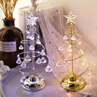 Christmas Tree, Crystal Lamp, Wrought Iron Tree, LED Illuminated Crystal Christmas Tree