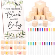 Enduring Baby Shower Game Sign Set Creative Infant Wooden Shower Games Kit DIY Baby Bath Sign Kit SH