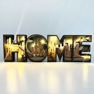 Wooden LOVE & HOME Ornaments Creative Design 3D Letters HOME Living Room Decoration Crafts