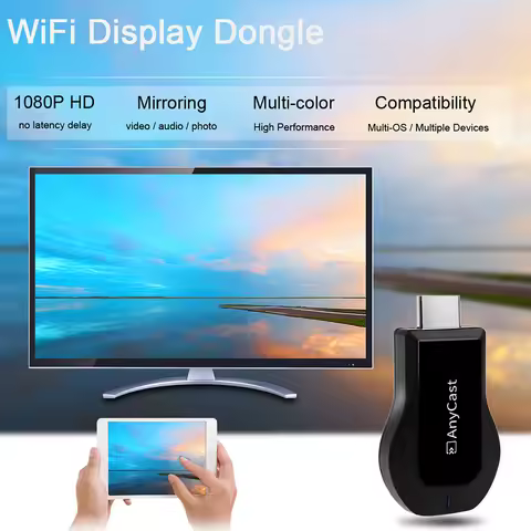 AnyCast New Wireless WiFi Display Dongle Receiver 1080P HD TV Stick Miracast Airplay DLNA Mirroring 