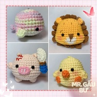 Whale & Octopus Keychain