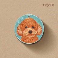 EMJOUR Double-Sided Embroidered Charm-VIP | Pet Souvenir Gift Dog Key Ring Bag Accessories Decoratio