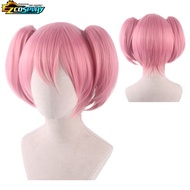 คอสเพลย์ Kaname Madoka Magicaชุดคอสเพลย์ Kaname Madoka Bowknot สีชมพู Akemi Homura ชุดคอสเพลย์ผู้หญิงปาร์ตี้ฮาโลวีน