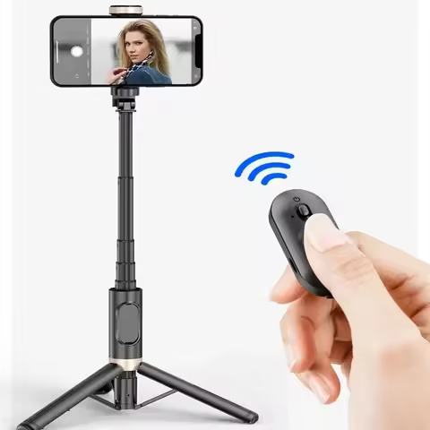 Foldable Bluetooth Selfie Stick Wireless Tripod with Shutter Monopod for iPhone 15 14 Samsung S24 S2