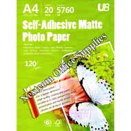 U8 120gsm Matte Self Adhesive Sticker Photo Paper ( 20 sheets )