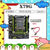 39A- X79G Motherboard+SATA Cable+Bezel LGA2011 4XDDR3 RECC Slot M.2 NVME PCI-E X16 6XUSB2.0 SATA3.0 