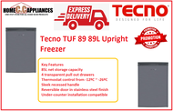 TECNO TUF 89 Tecno 89L Upright Freezer / FREE EXPRESS DELIVERY