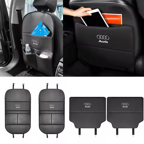 Car Rear Seat Leather Pad Protector Mat Organizer Interior Accessories For Audi 4 B7 8v B9 A6L Q7 A4